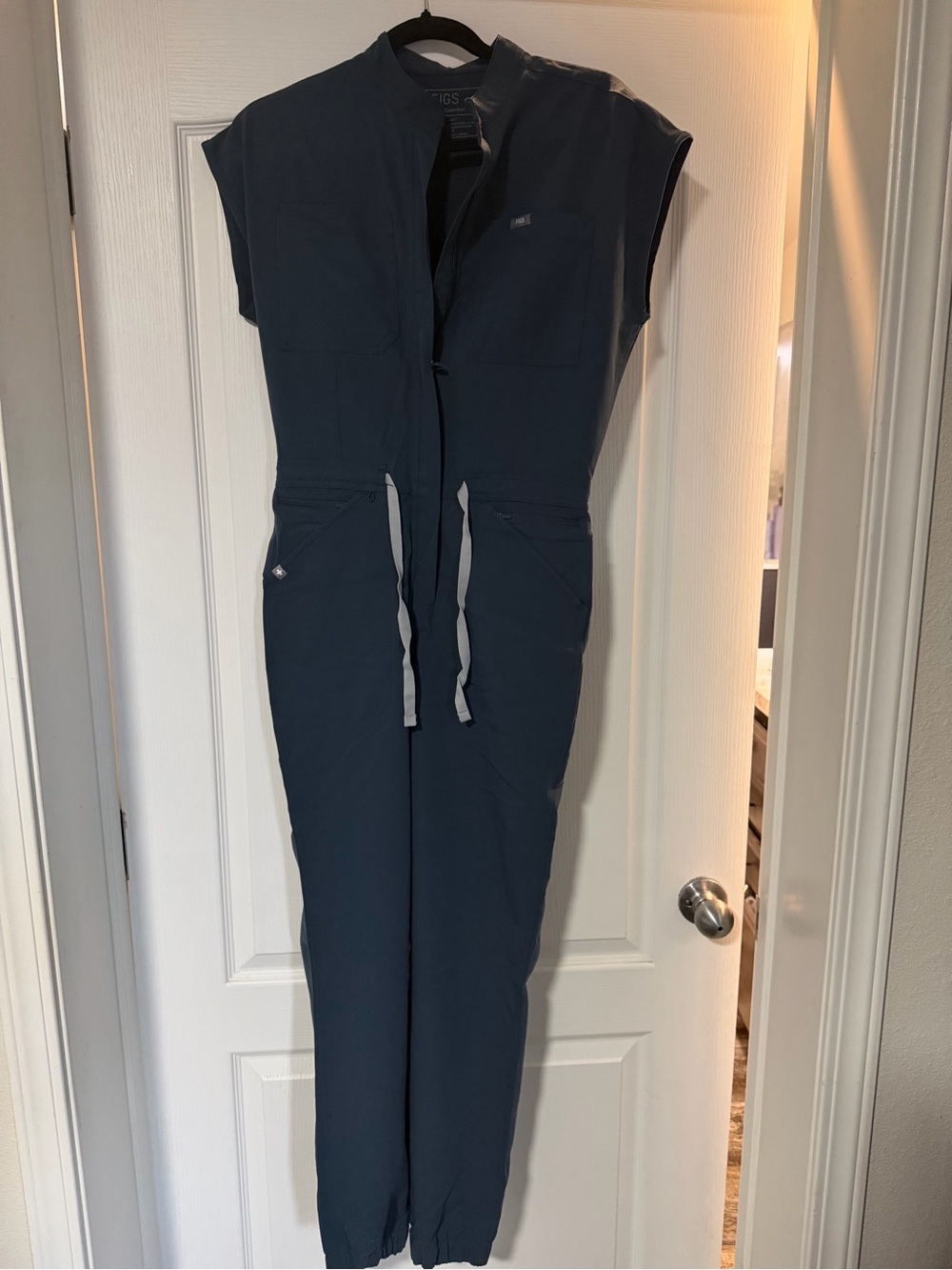 Figs Women's Navy Zip-Front Jumpsuit